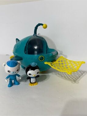 Octonauts Gup A Mission Wind Up 9” Toy Blue Submarine Vehicle Mattel 2010 Rare